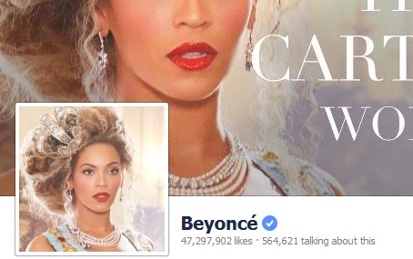 Beyoncè pagina Facebook verificata Beyoncè pagina Facebook verificata